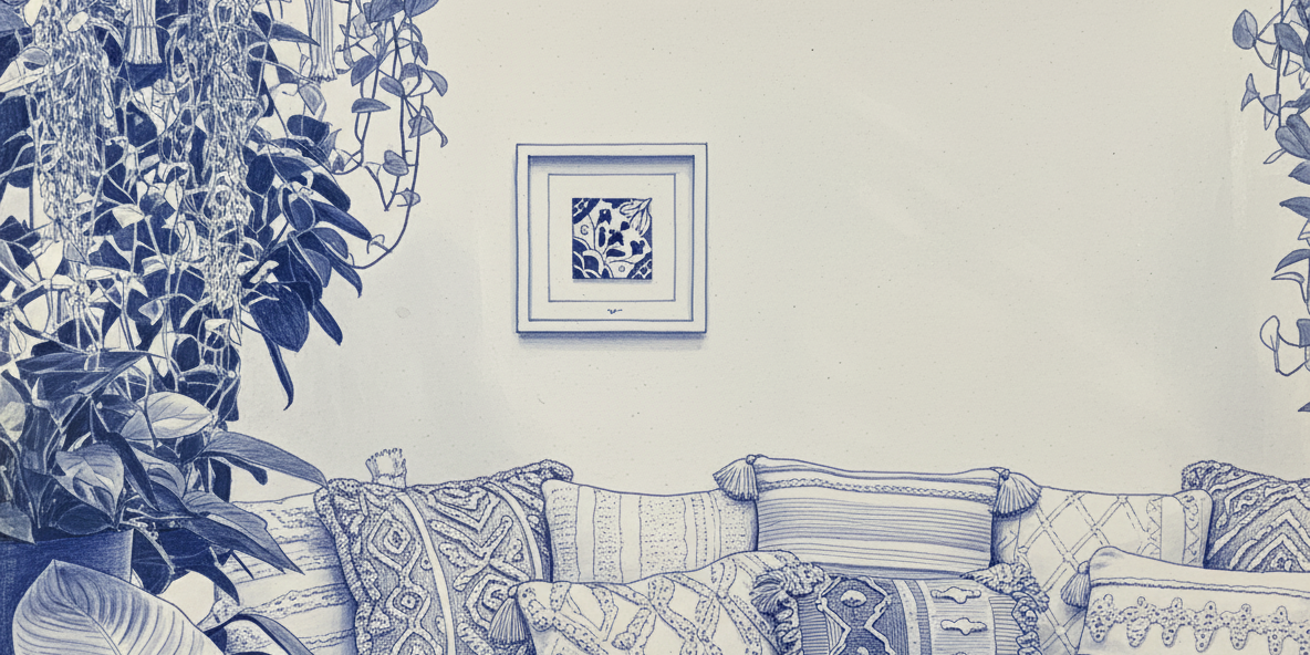 Geramte Azulejos - Florale Muster