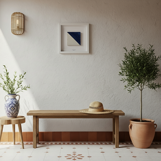 Azulejo-Wandbild “Blaue Diagonale”