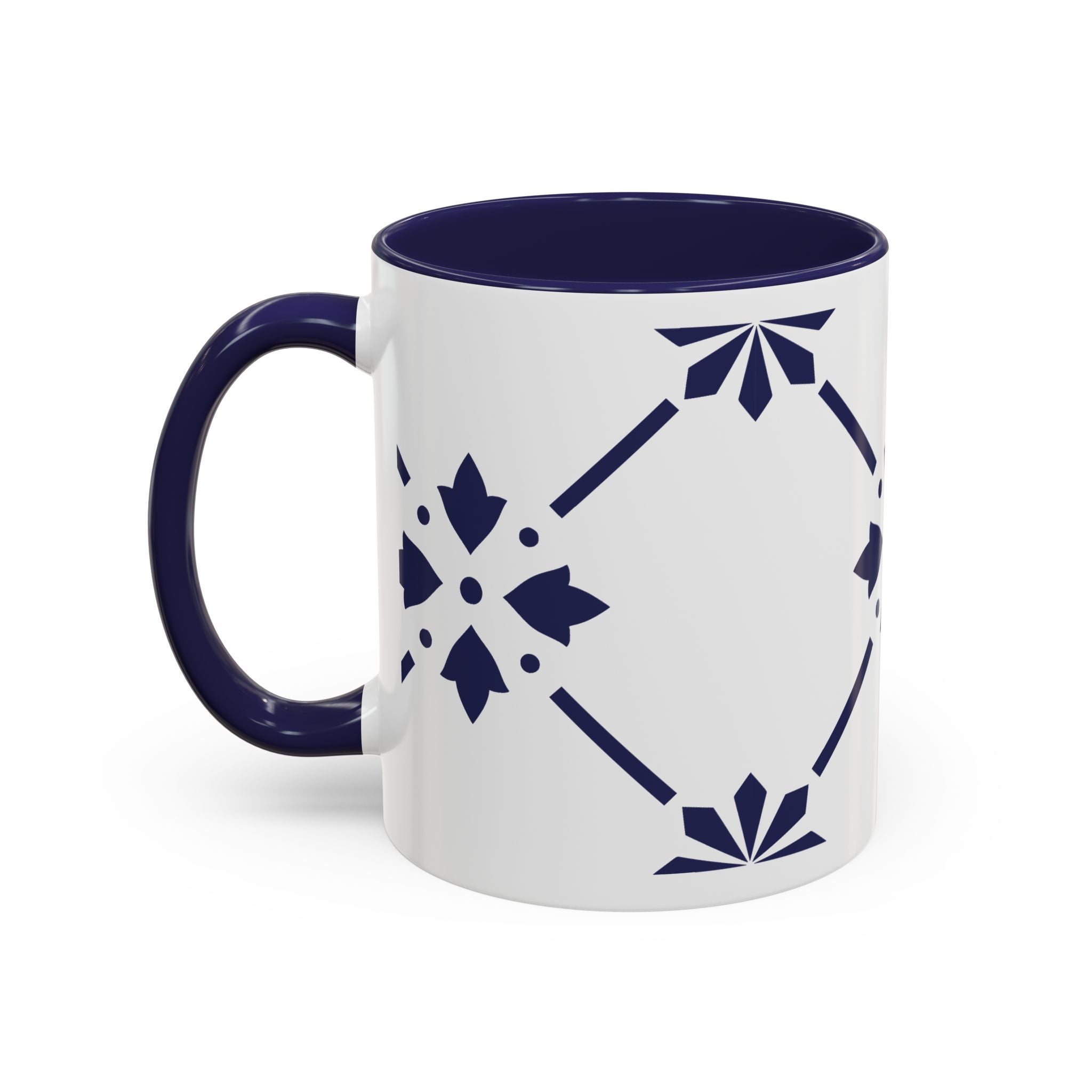 Keramikbecher – Azulejo-Motiv "Blüten im Zentrum"