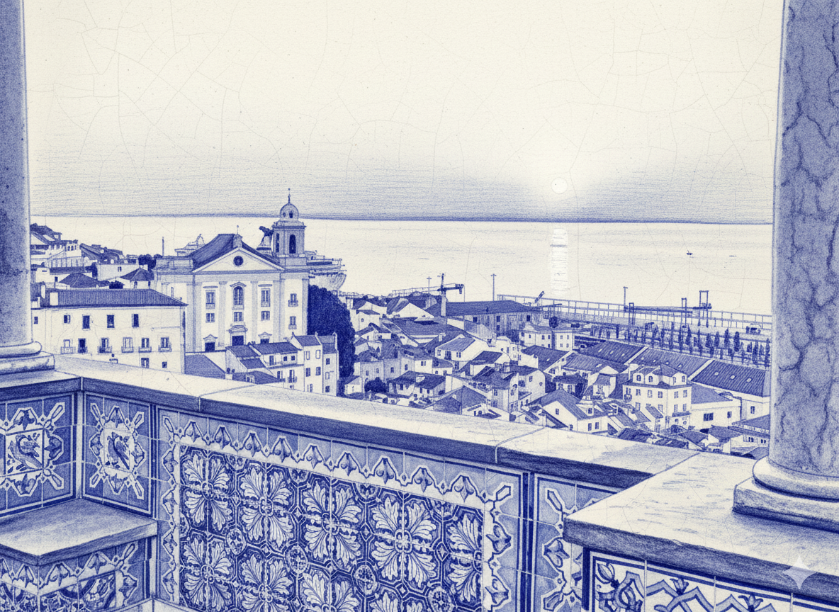 Aus originalen portugiesischen Azulejos entstehen bei Azullado gerahmte Wandbilder zwischen Ornament, Farbe und Gefühl.