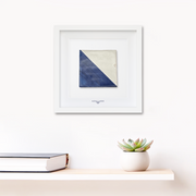 Tableau mural en azulejo « Diagonale bleue »