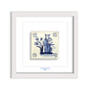 Azulejo Mural “Castle and Rooster” – Framed Portuguese Tile 30×30 cm