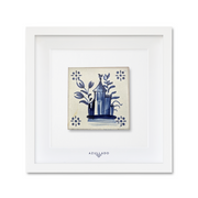 Tableau mural en azulejo « Château et coq »