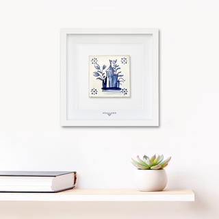 Azulejo-Wandbild “Burg und Hahn”