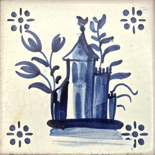 Azulejo-Wandbild “Burg und Hahn”