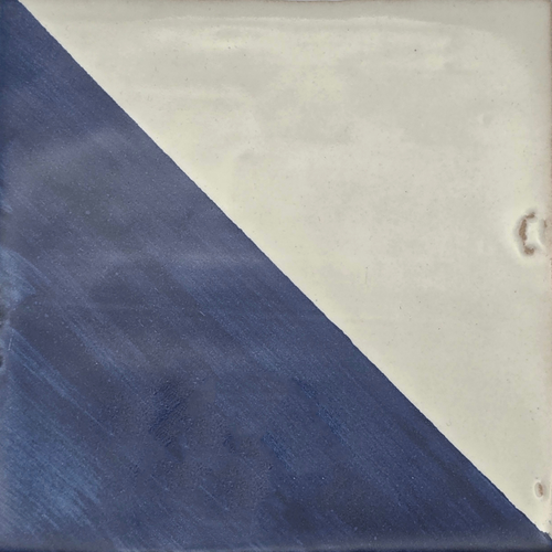 Azulejo Mural “Blue Diagonal” – Framed Portuguese Tile 30×30 cm