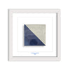 Azulejo Mural “Blue Diagonal” – Framed Portuguese Tile 30×30 cm
