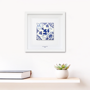 Tableau mural en azulejo « Ornement floral »