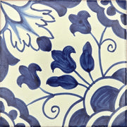 Tableau mural en azulejo « Ornement floral »