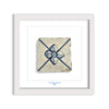 Azulejo Mural “Floral Cross Motif” – Framed Portuguese Tile 30×30 cm