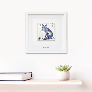 Azulejo-Wandbild “Gestreifte Katze”