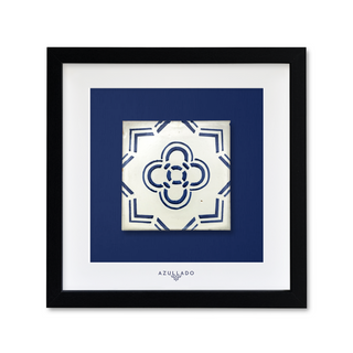 Azulejo-Wandbild “Geometrische Blüte”