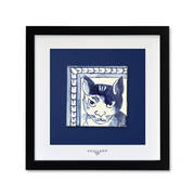 Tableau mural en azulejo « Chat renfrogné »