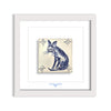 Azulejo Mural “Striped Cat” – Framed Portuguese Tile 30×30 cm