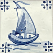 Tableau mural en azulejo « Petit bateau »