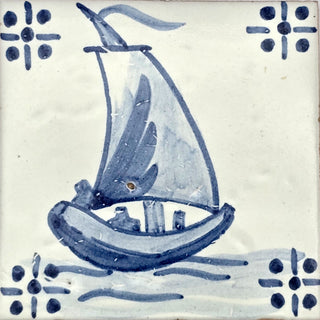 Azulejo-Wandbild “Kleines Boot”