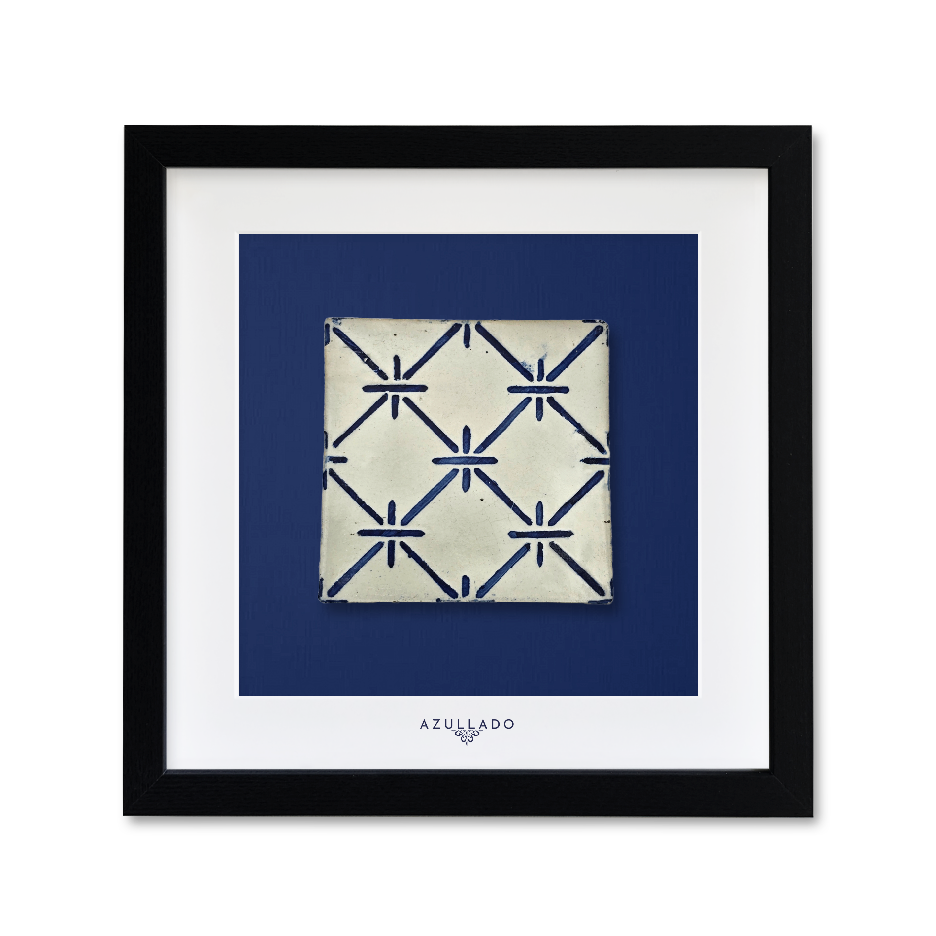 Azulejo-Wandbild “Diamant-Gitter”