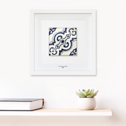 Tableau mural en azulejo « Tourbillon baroque »