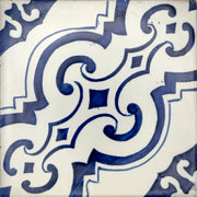 Tableau mural en azulejo « Tourbillon baroque »