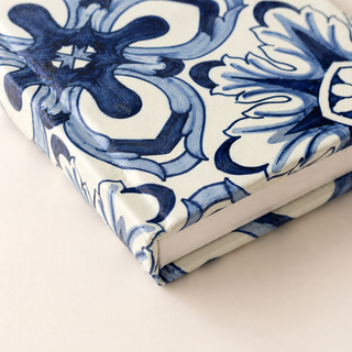 Azulejo-Notizbuch „Blaue Blüten“