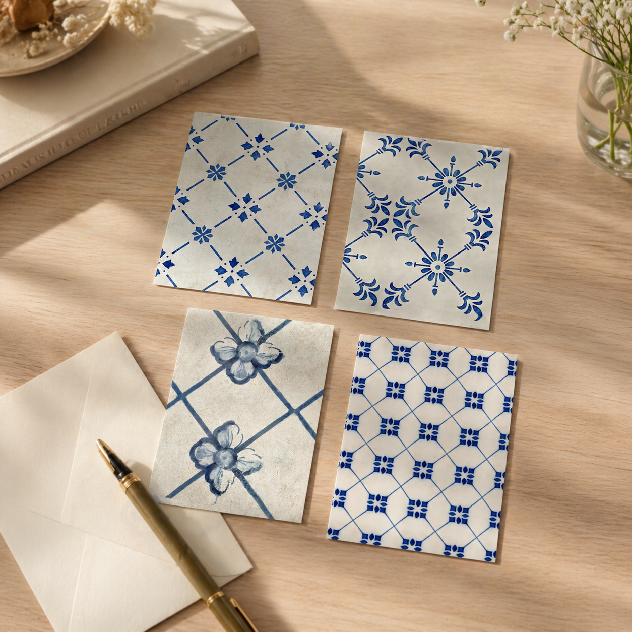 Azulejo-Postkarten-Set „Braga“
