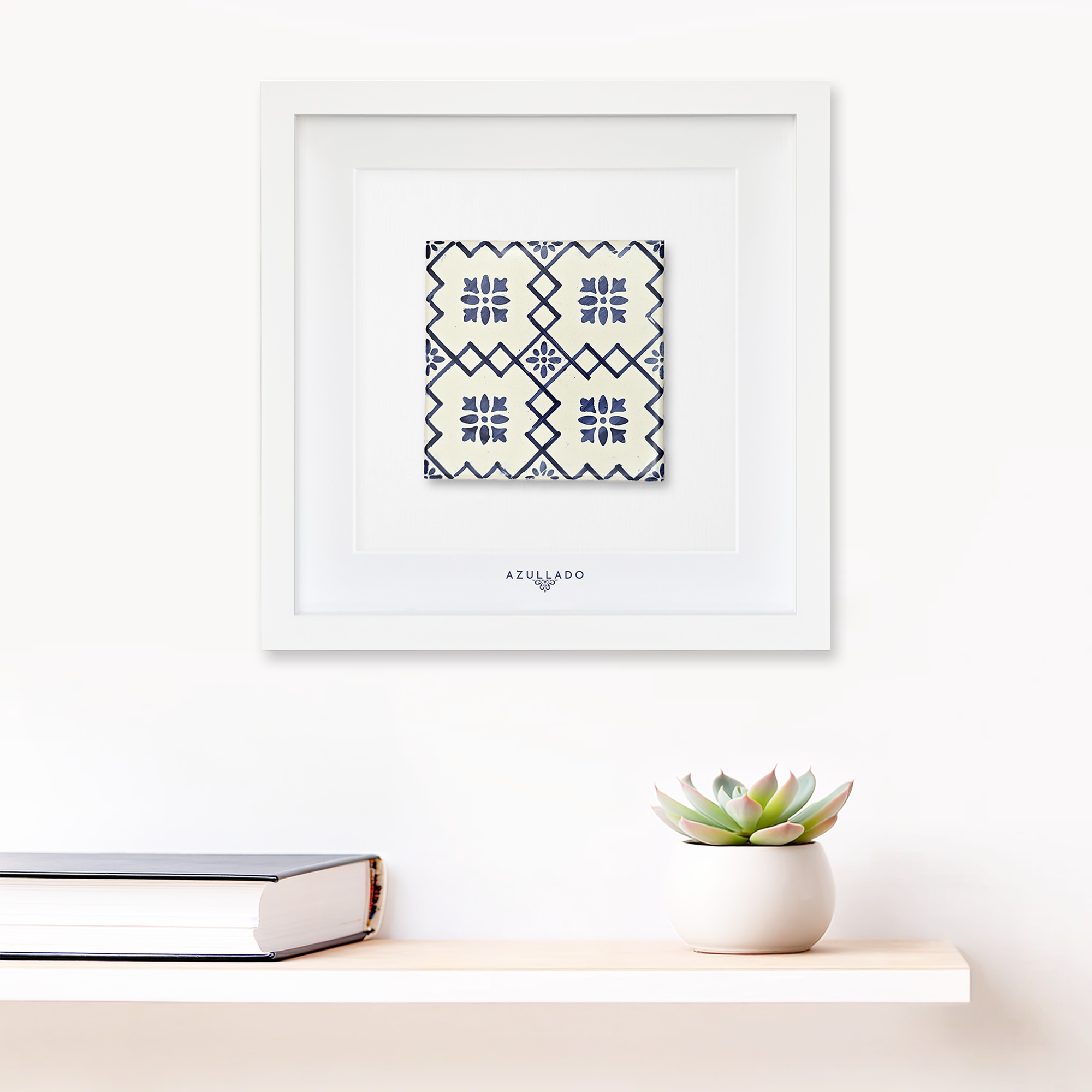 Azulejo-Wandbild “Blütenraster"
