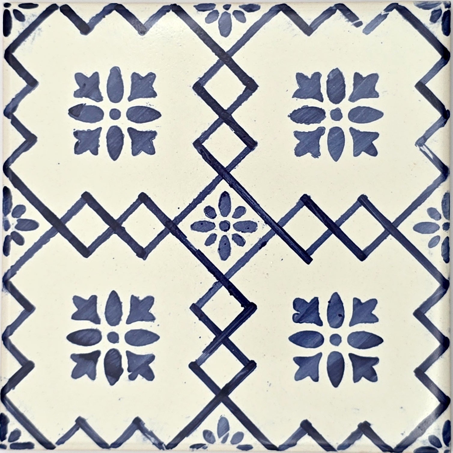Azulejo-Wandbild “Blütenraster"