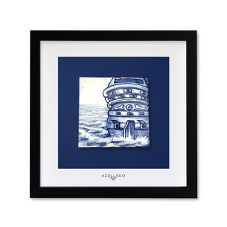 Azulejo-Wandbild “Schiff auf bewegter See"