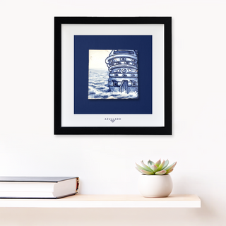 Azulejo-Wandbild “Schiff auf bewegter See"