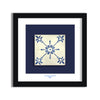 Azulejo Mural “Floral Spear Motif” – Framed Portuguese Tile 30×30 cm
