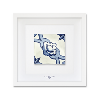 Azulejo-Wandbild “Blume mit Sternen"